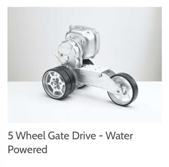 5 Wheel Gate Drive - Water Powered